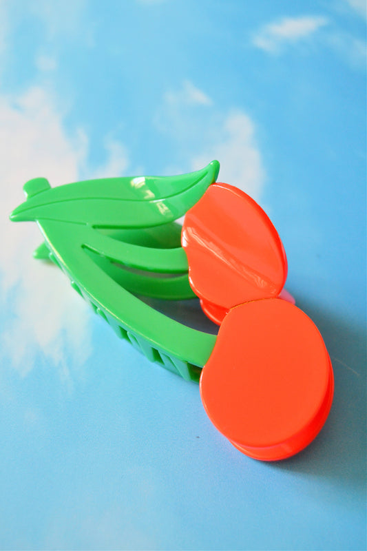 Large Cherry Hair Claw Clip