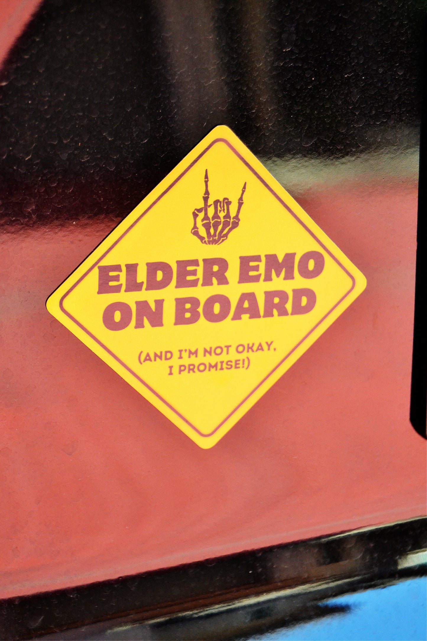 Elder Emo on Board Bumper Magnet