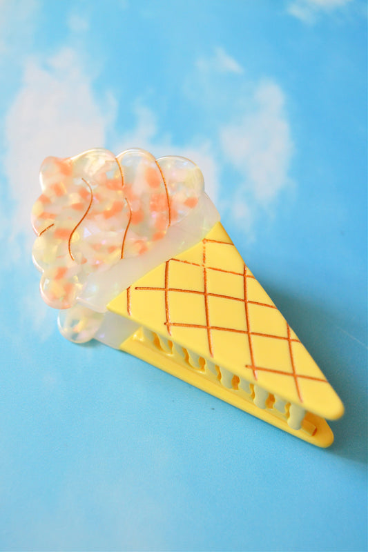 Ice Cream Cone Hair Claw Clip