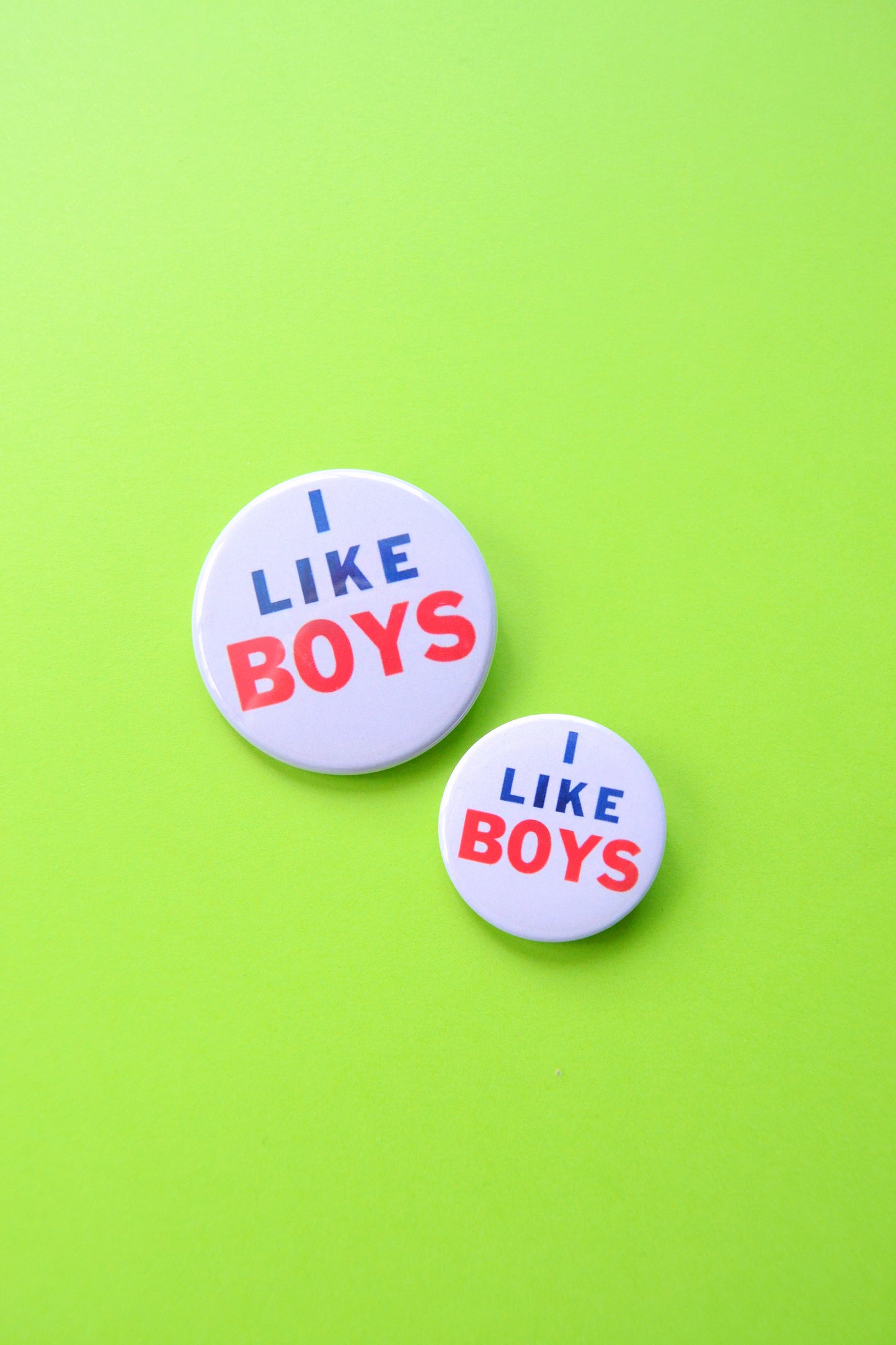 I Like Boys Reproduction Button