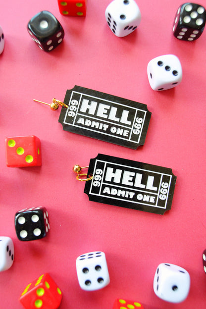 Ticket to Hell Earrings