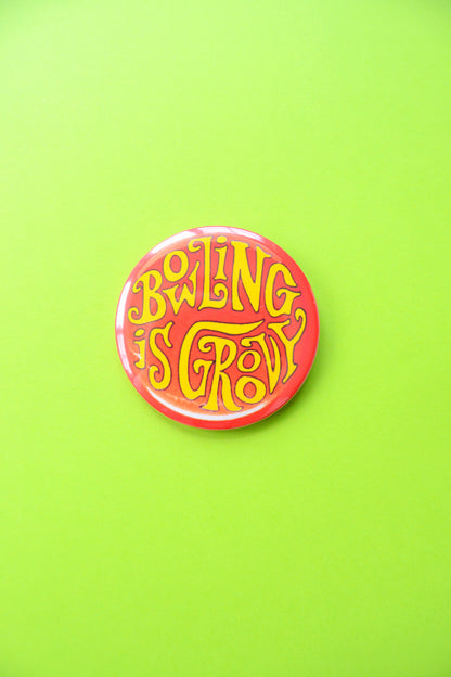 Bowling is Groovy Reproduction Button