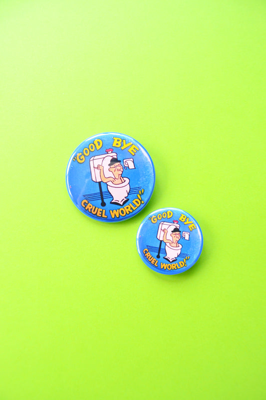 Goodbye Cruel World Toilet Reproduction Button