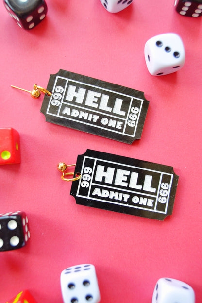 Ticket to Hell Earrings