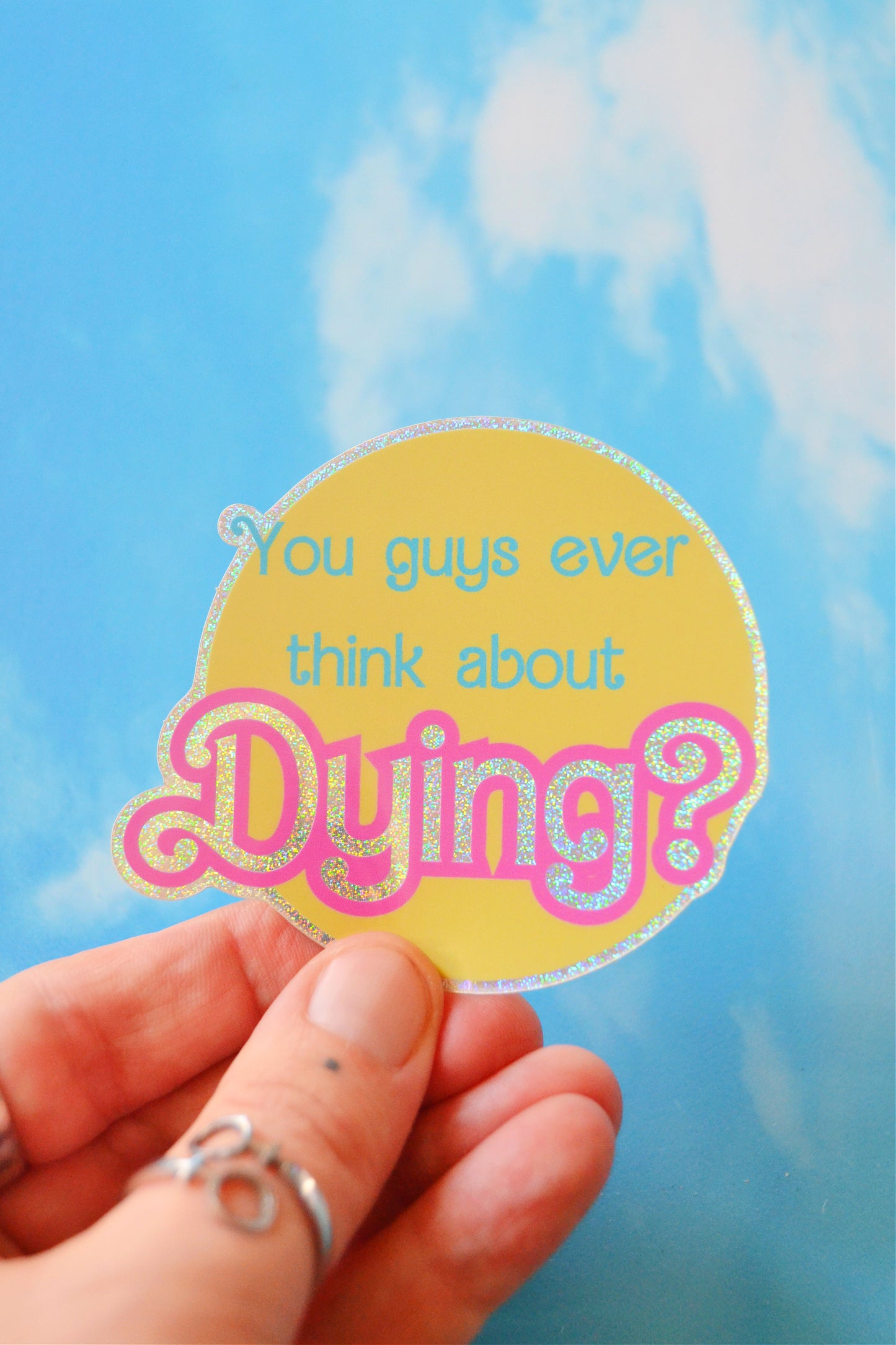 Dying Doll Glitter Sticker