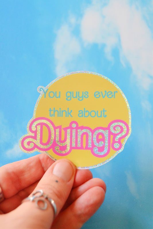 Dying Doll Glitter Sticker