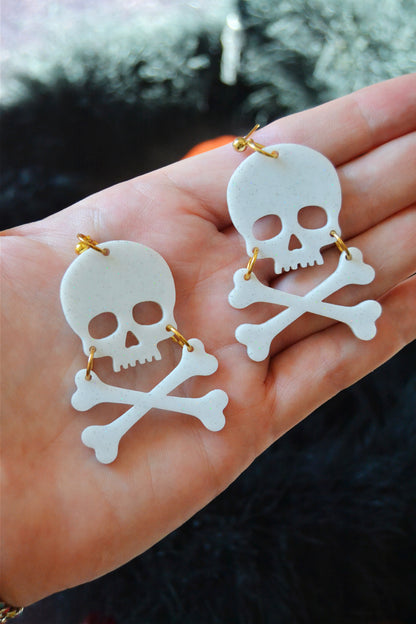 Glittery Skull Earrings