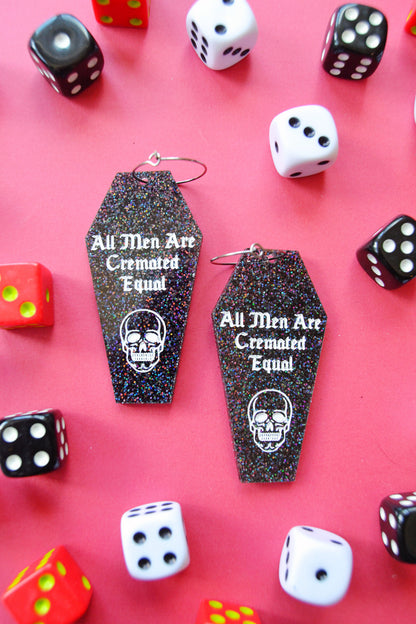 All Men are Cremated Equal Earrings