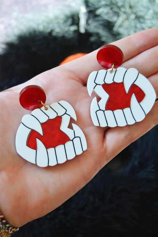 Vampire Teeth Earrings