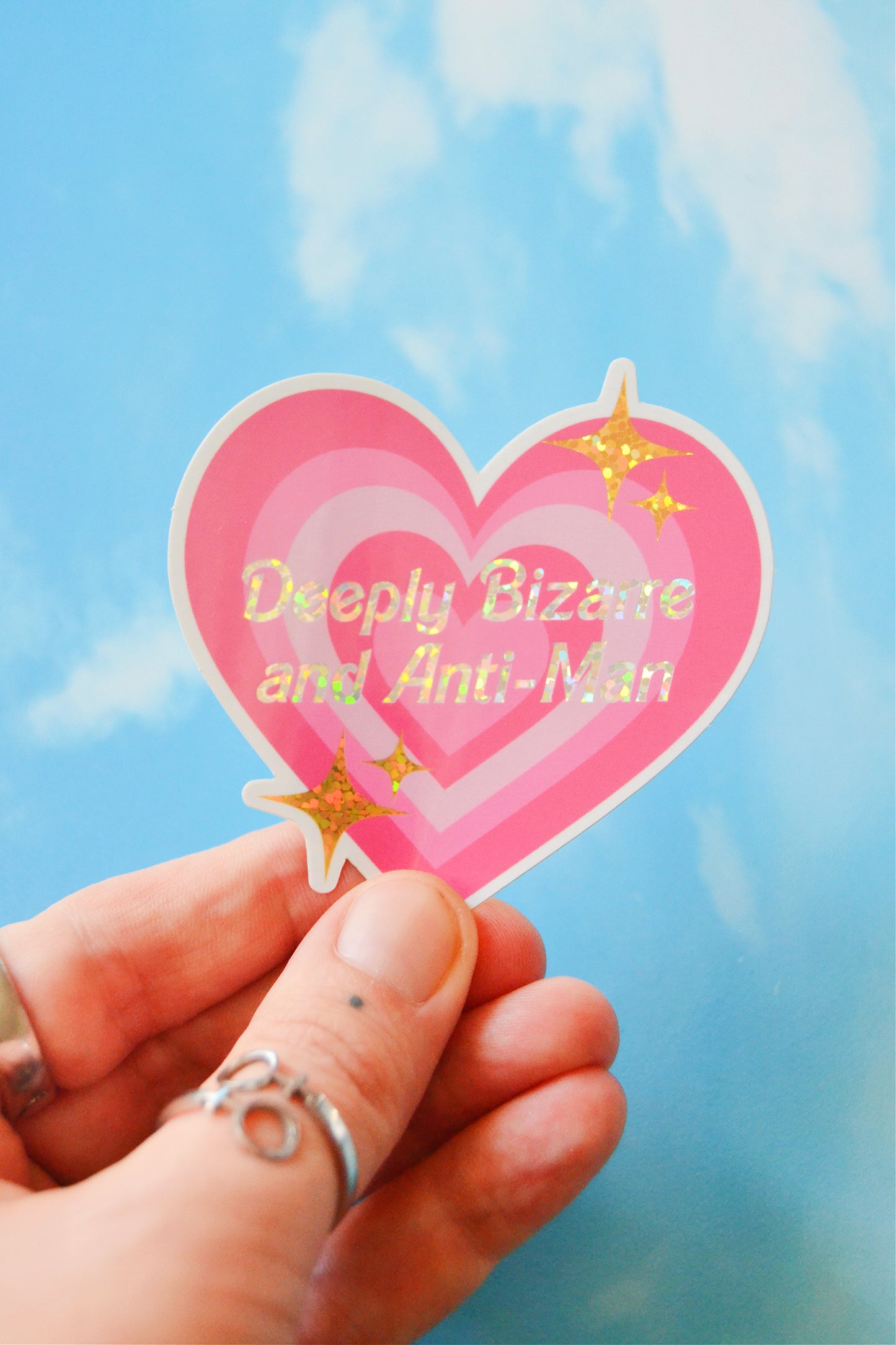 Deeply Bizarre and Anti-Man Holographic Sticker