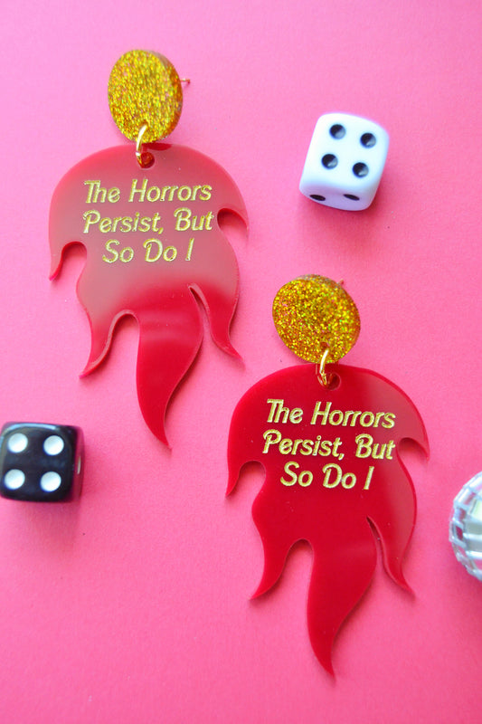 Horror Flame Earrings
