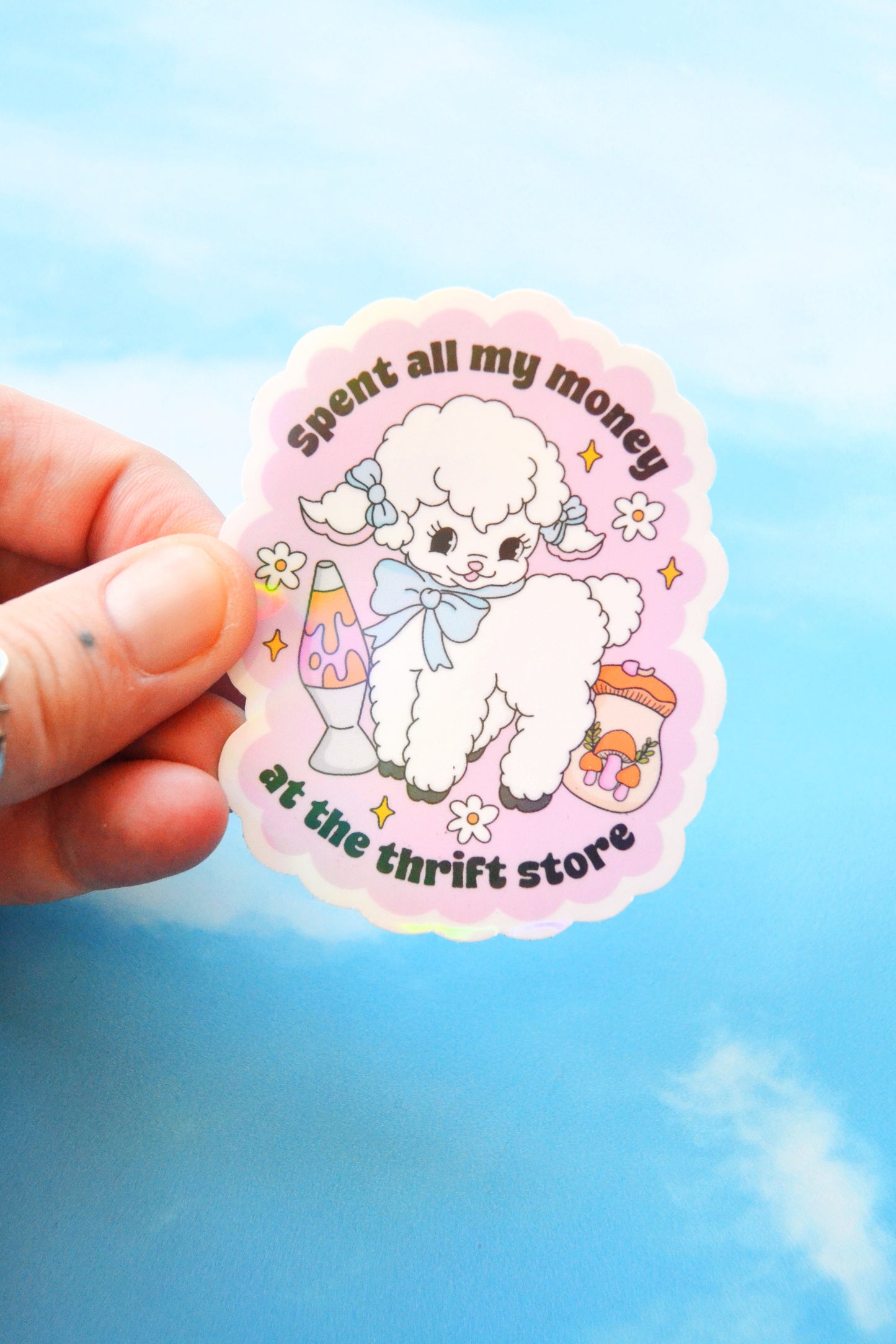 Spent All My Money at the Thrift Store Vinyl Sticker
