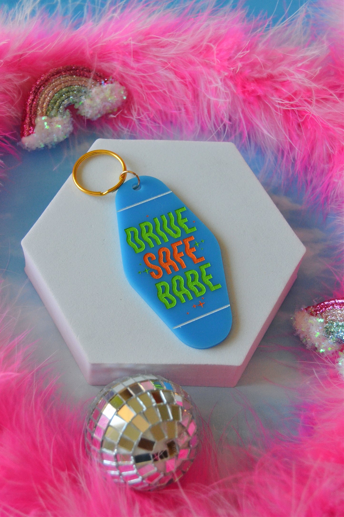 Drive Safe Babe Keychain