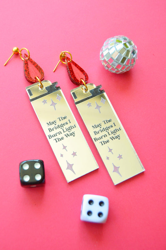 Burned Bridges Lighter Earrings