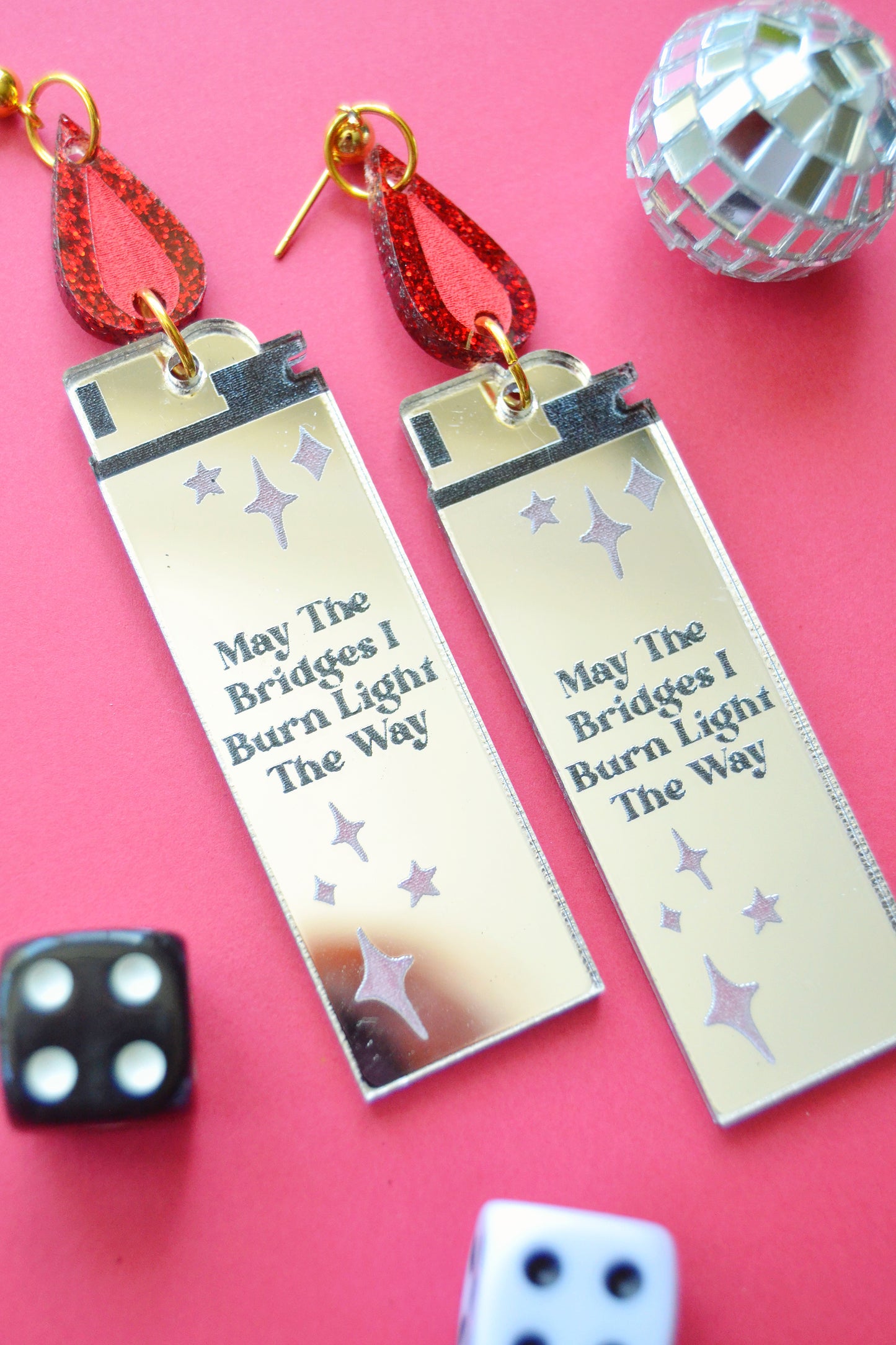 Burned Bridges Lighter Earrings