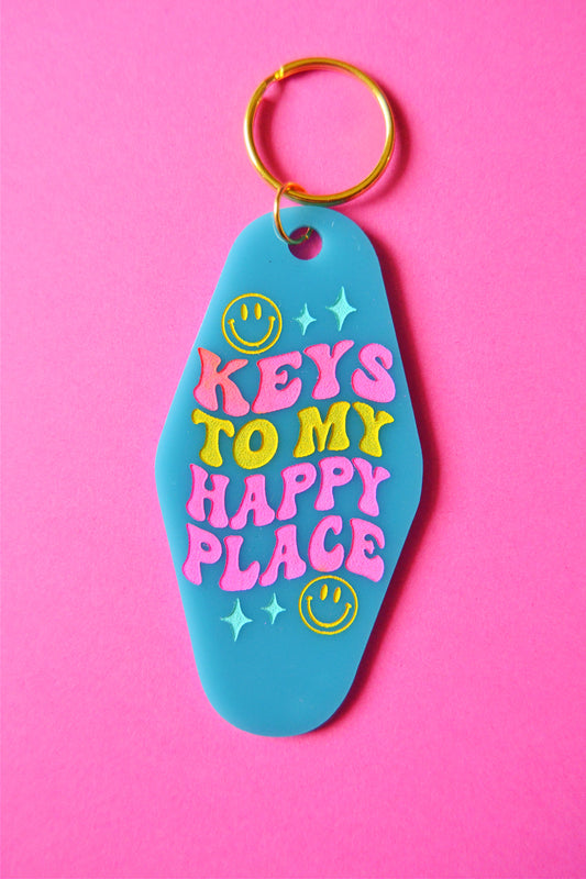 Keys To My Happy Place Keychain