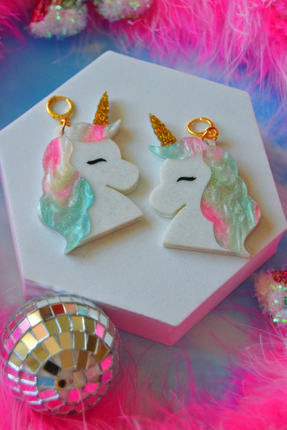 Glittery Unicorn Earrings