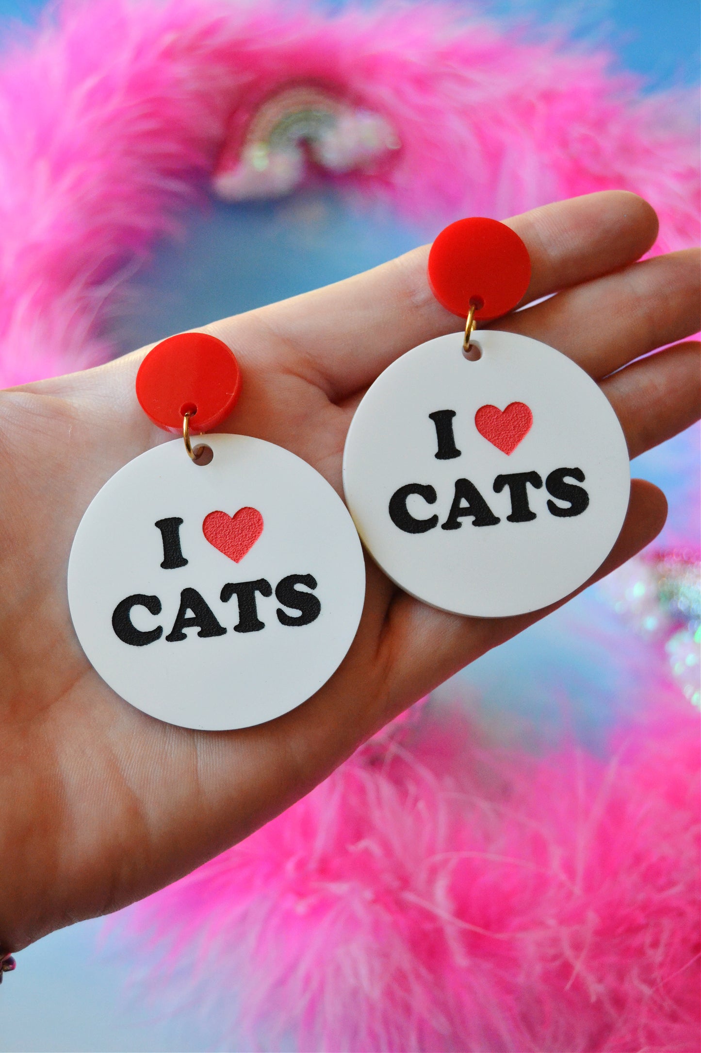 I Love Cats Earrings