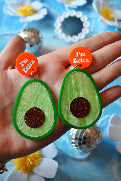 Extra Avocado Earrings