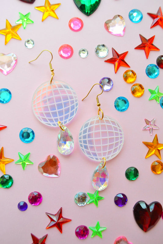 Mini Disco Ball Suncatcher Earrings