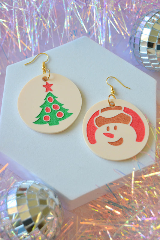 Christmas Slice n Bake Cookie Earrings