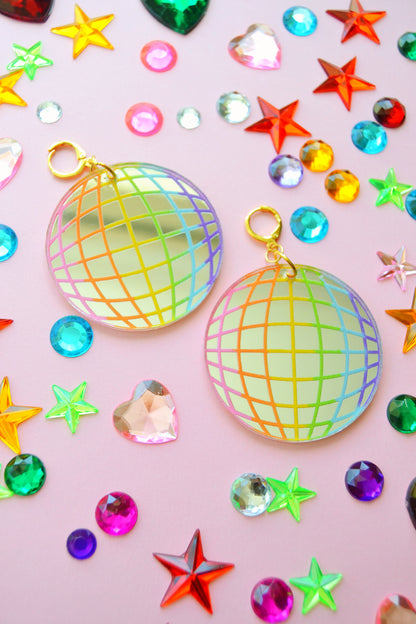 Rainbow Disco Earrings