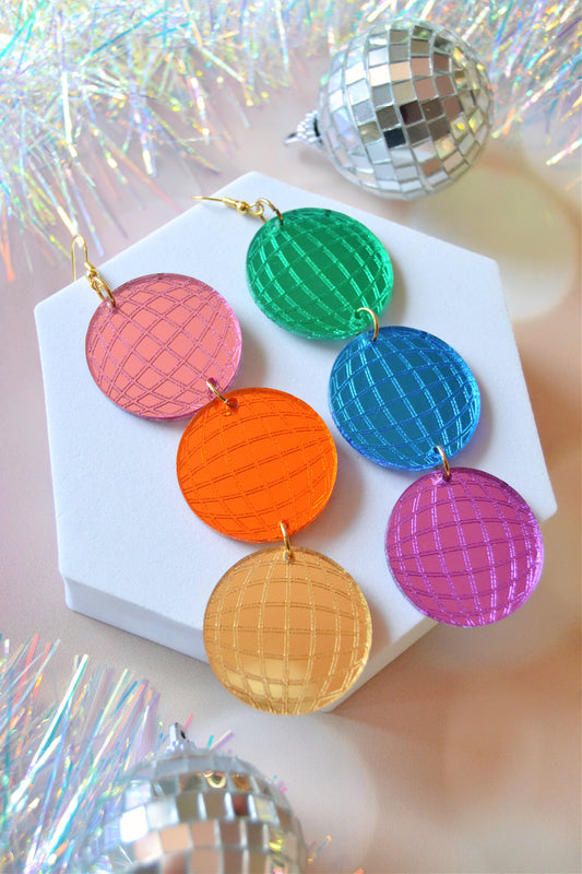 Rainbow Disco Fever Earrings