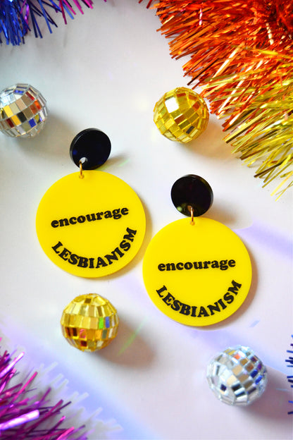 Encourage Lesbianism Earrings