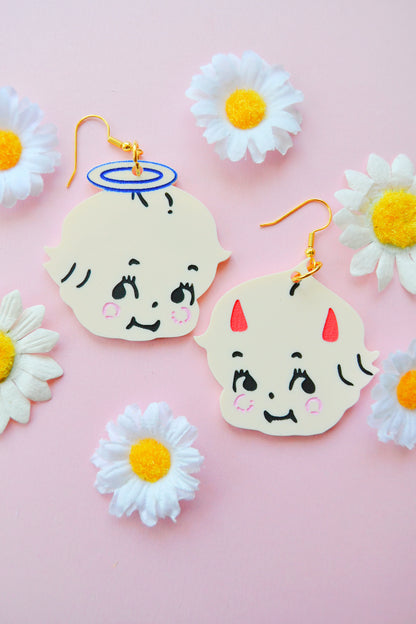 Angel Devil Kewpie Earrings