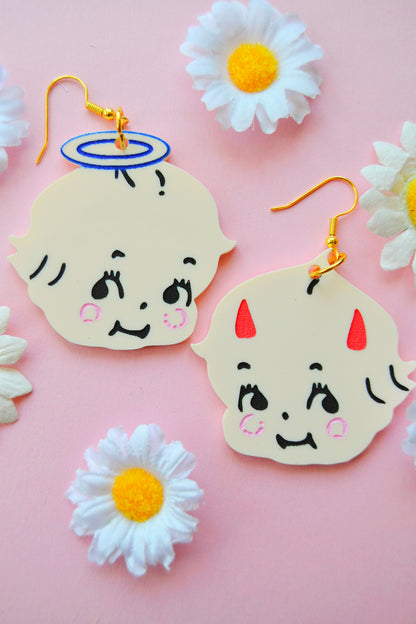 Angel Devil Kewpie Earrings