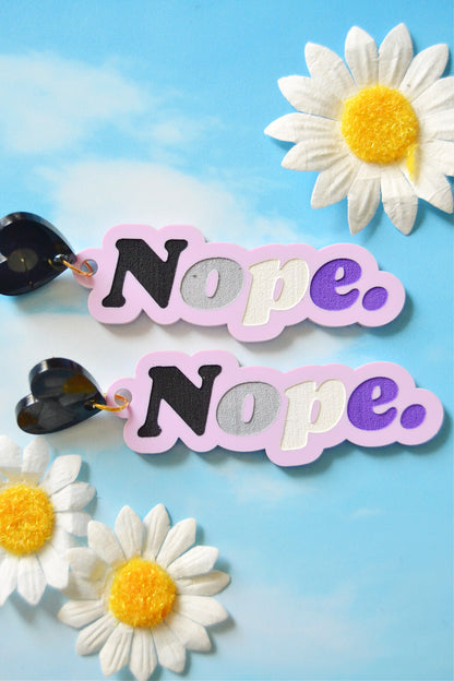 Asexual Nope Earrings