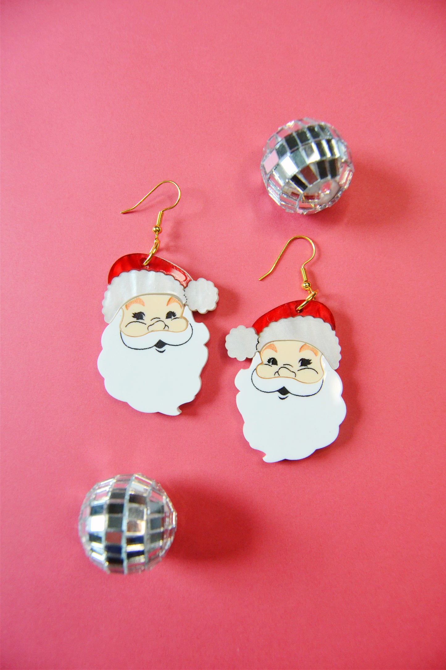 Vintage Santa Earrings