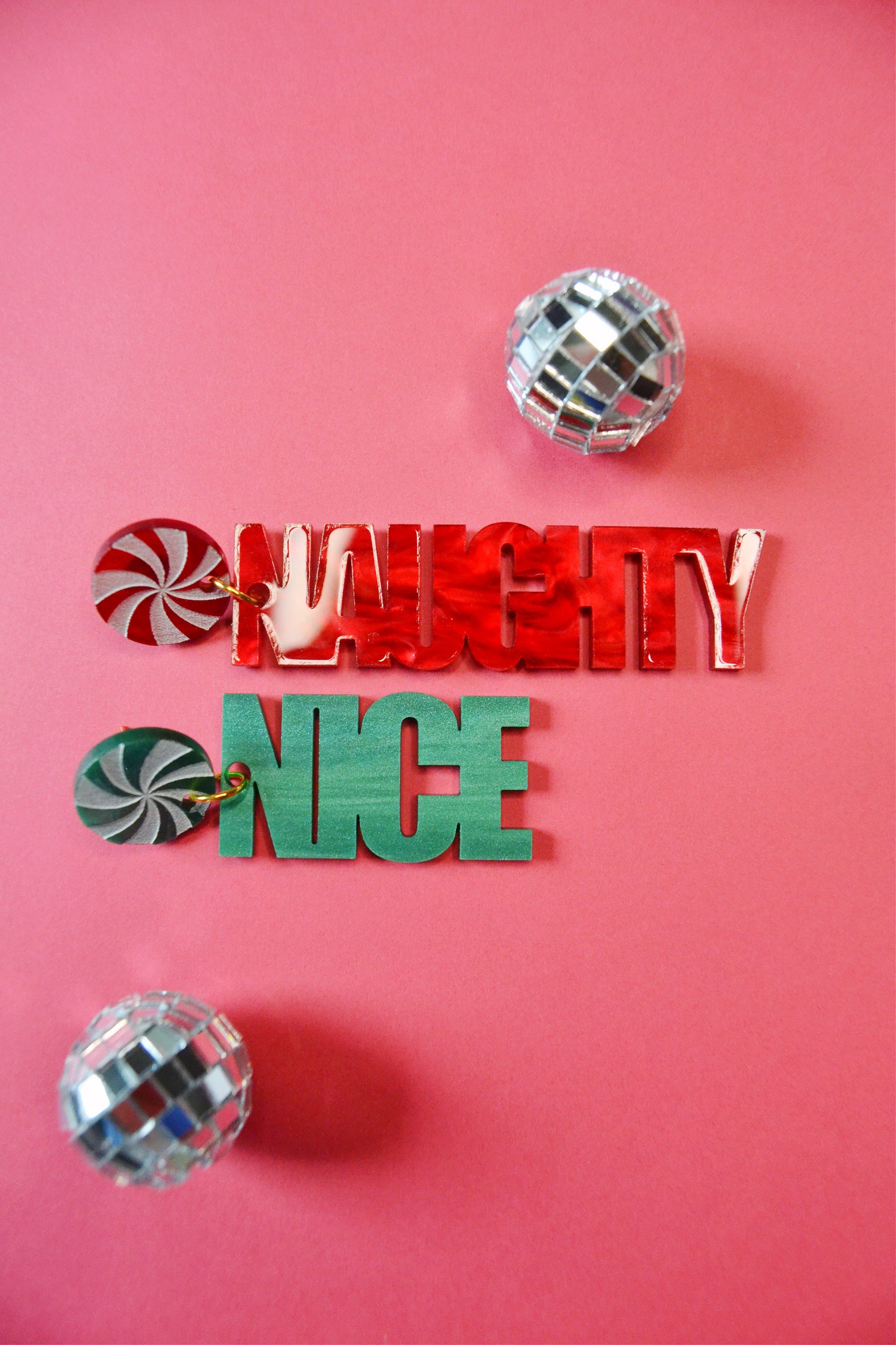 Naughty & Nice Mismatched Dangle Earrings