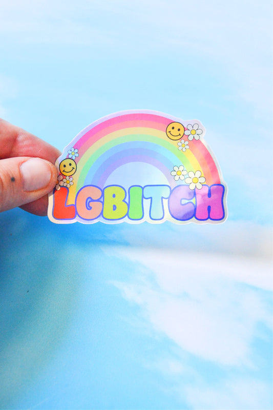 LGBITCH Holographic Vinyl Sticker