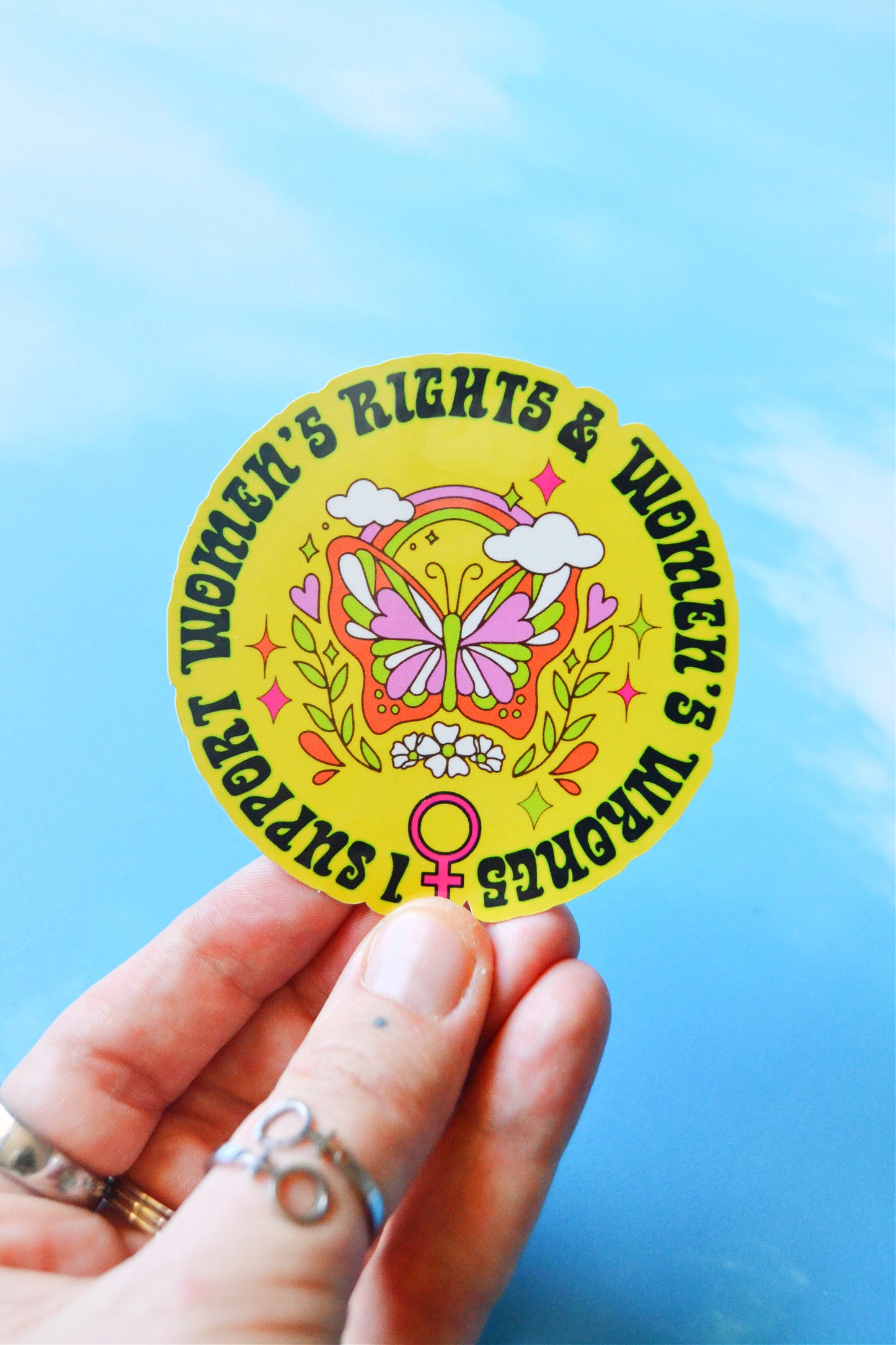 I Support Women's Rights & Wrongs Vinyl Sticker