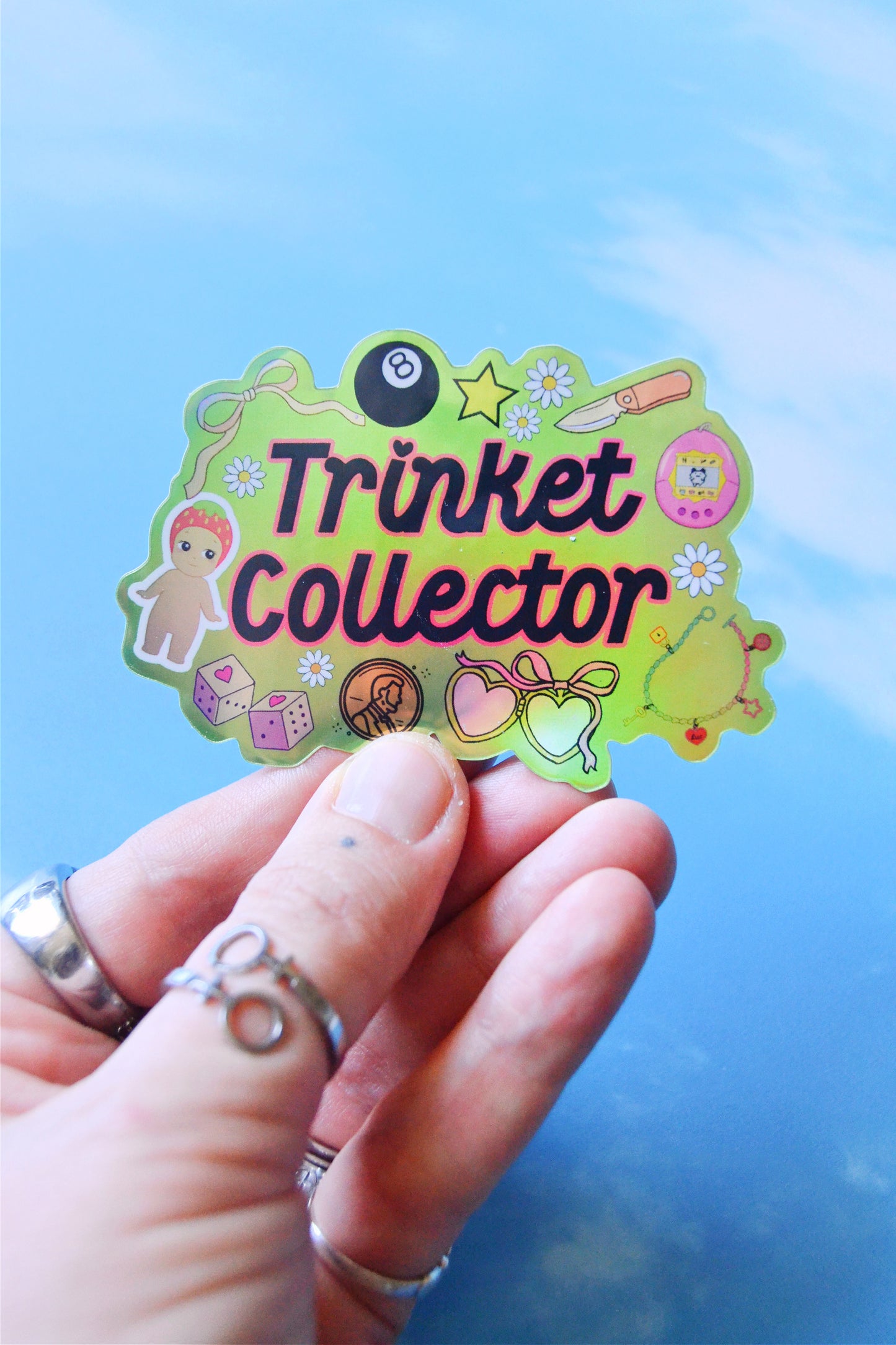 Trinket Collector Holographic Vinyl Sticker