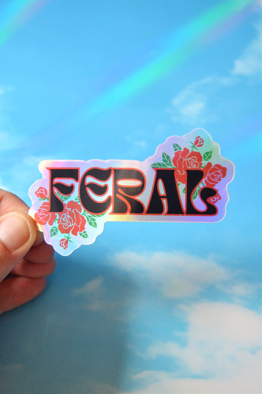 Feral Holographic Sticker