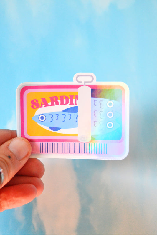 Sardines Holographic Vinyl Sticker