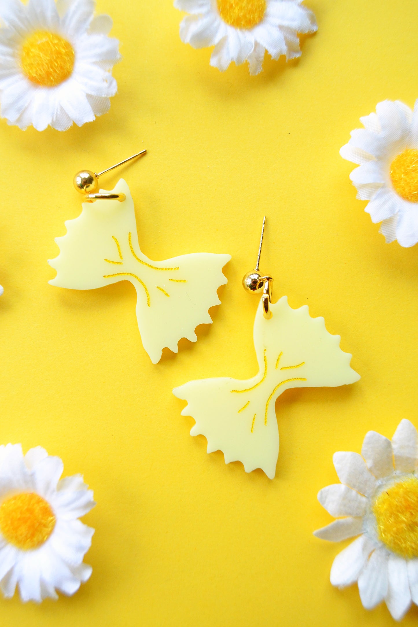 Bowtie Farfalle Pasta Earrings