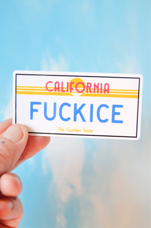 California Fuck Ice Plates Vinyl Sticker