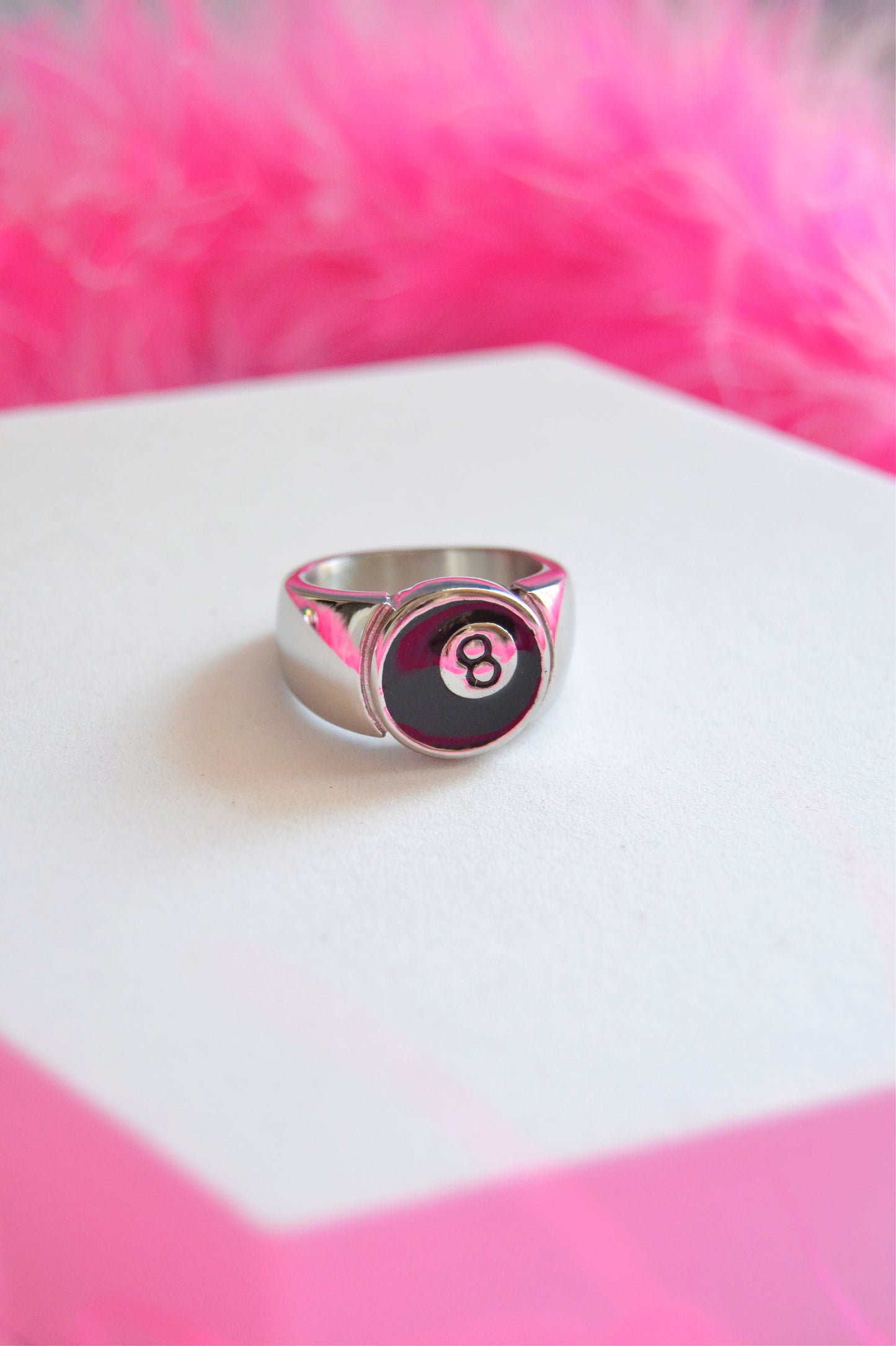 8 Ball Stainless Steel Ring