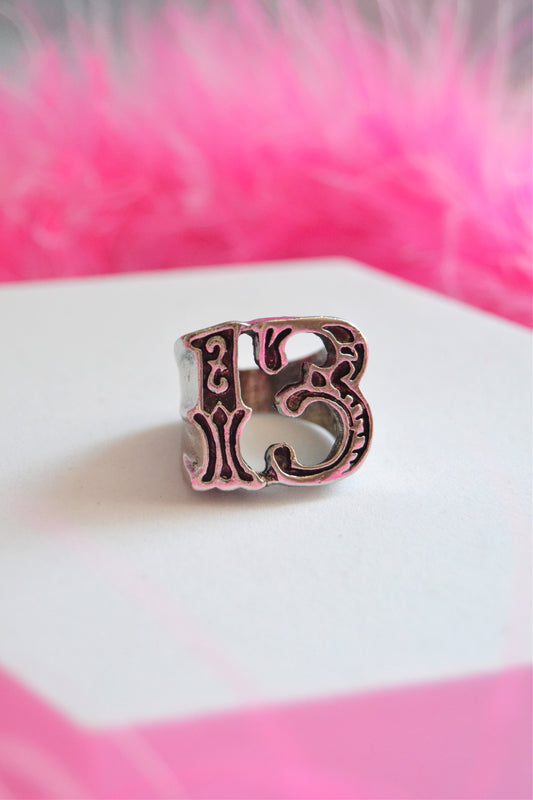 Lucky 13 Stainless Steel Ring