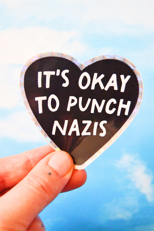 It's Okay to Punch Nazis Vinyl Sticker