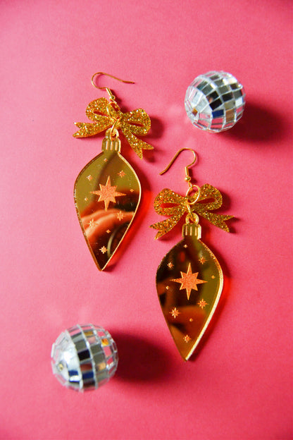 Retro Christmas Ornament Earrings