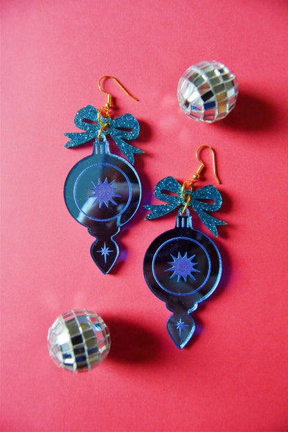 Retro Christmas Ornament Earrings