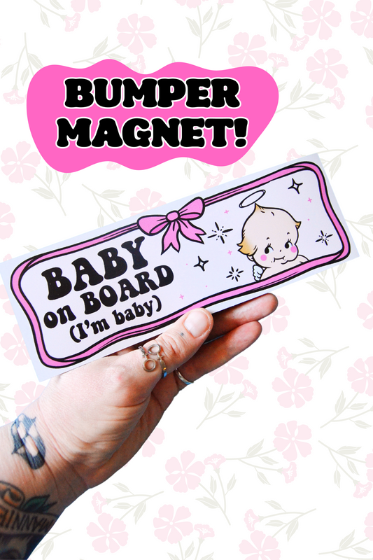 Kewpie Baby on Board Bumper Magnet