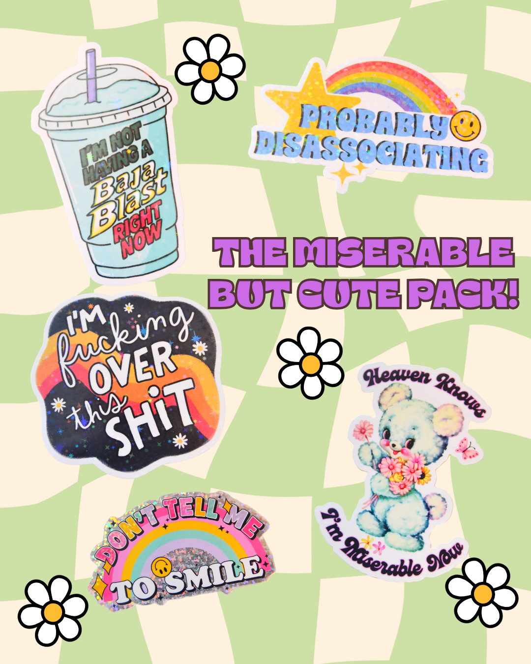 Miserable but Cute Sticker Pack