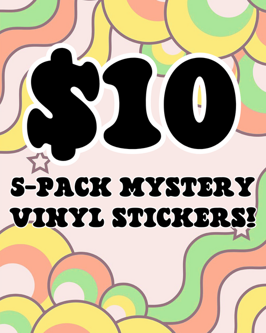 $10 MYSTERY 5-Pack Vinyl Stickers!