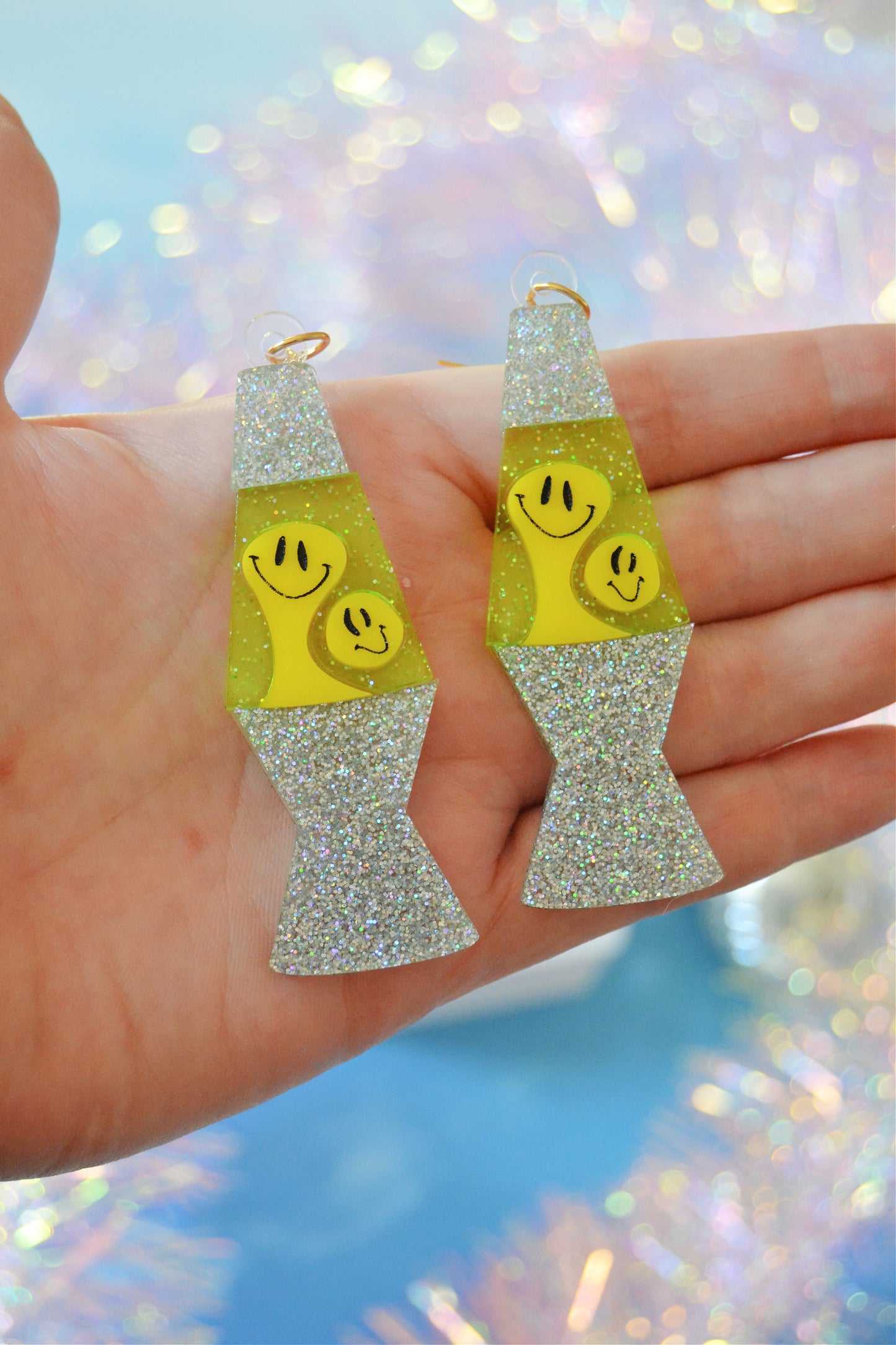 Groovy Smile Lava Lamp Earrings