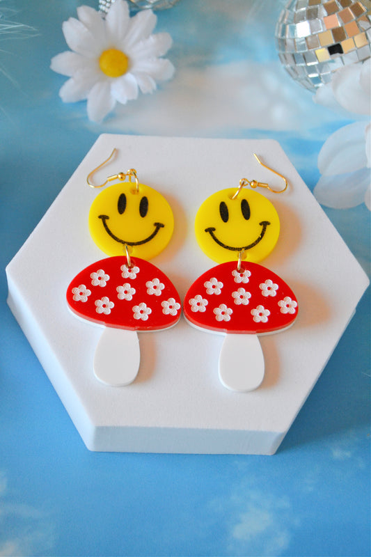 Smile Shroom Earrings